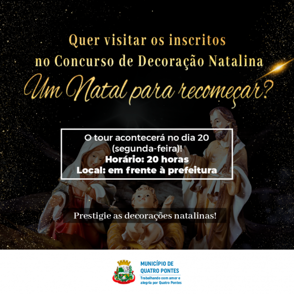 Concurso de Decoração Natalina “Um Natal para recomeçar” segue com